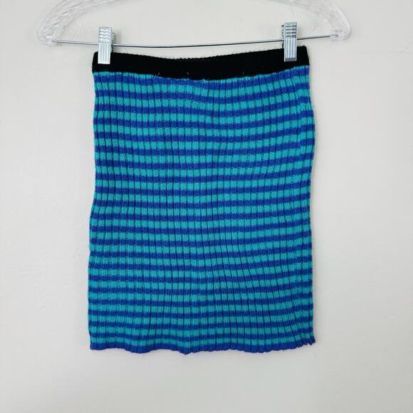 The Ragged Blue Priest Stripe Skirt Ribbed Mini Women’s Size XS - Picture 5 of 8